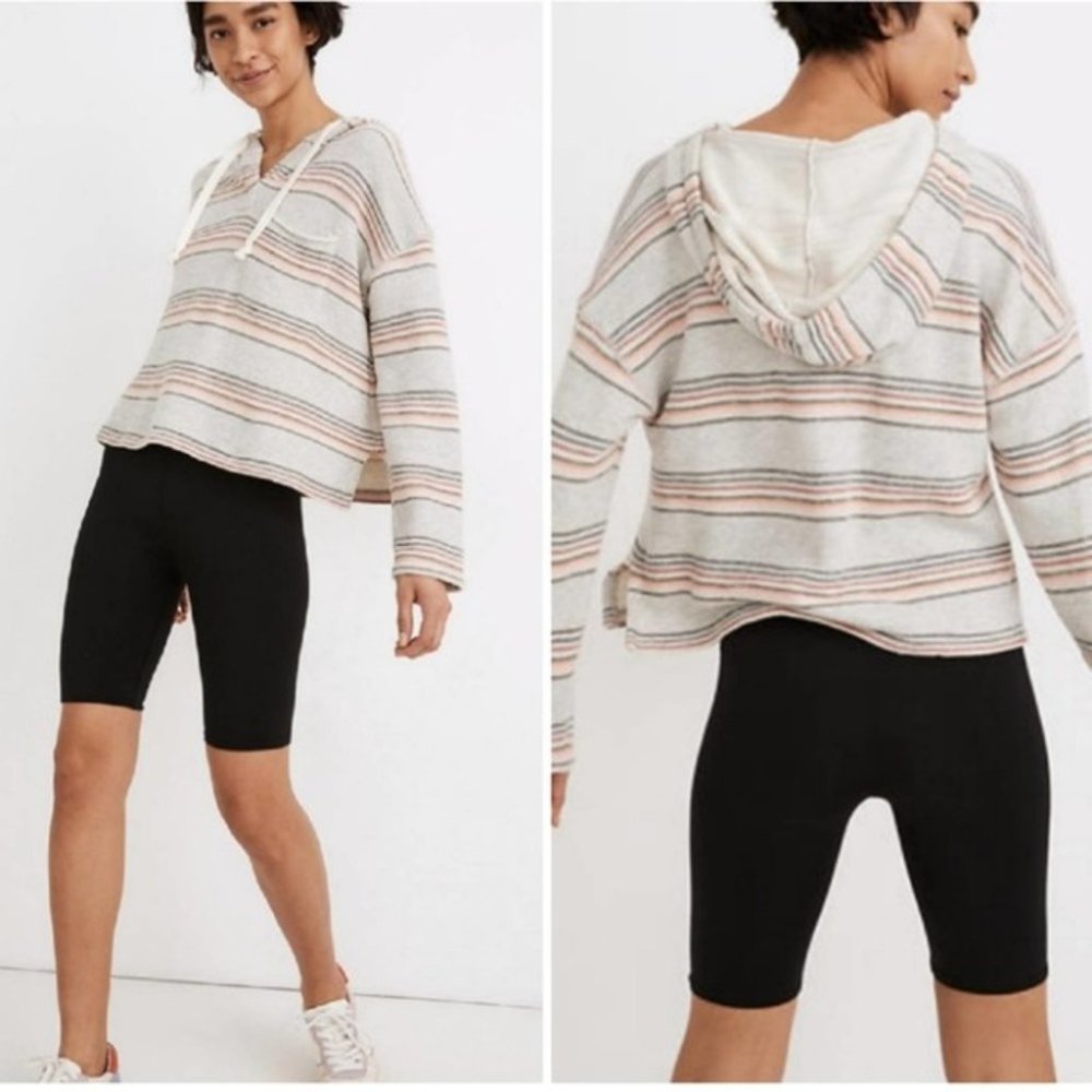Madewell NWT Knit High Rise 9" Black Biker Shorts